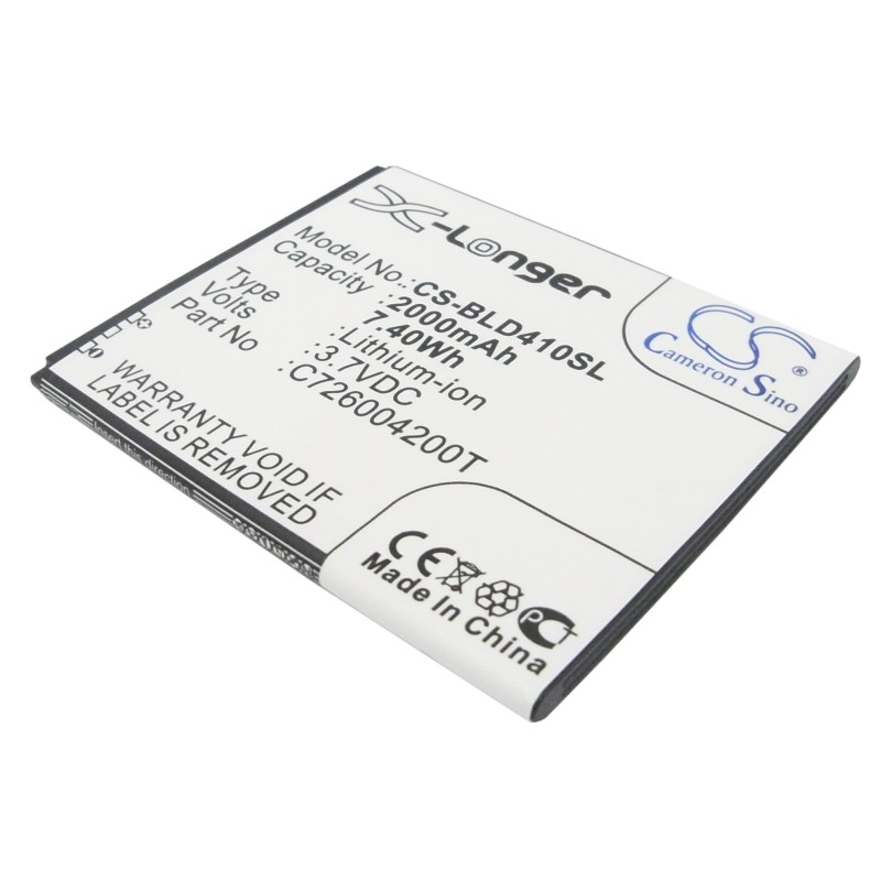 Batterie pour BLU D412L (2000 mAh/7.4 Wh, 3.7 V)