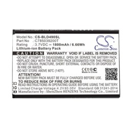 Batterie pour BLU Dash X2 (1800 mAh/6.66 Wh, 3.7 V)