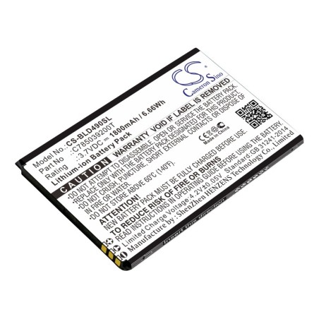 Batterie pour BLU D110L (1800 mAh/6.66 Wh, 3.7 V)