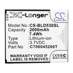 Batterie pour BLU D530e (2000 mAh/7.4 Wh, 3.7 V)