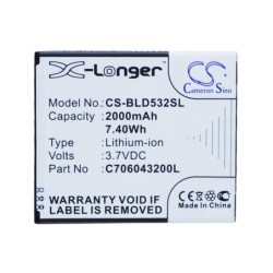 Batterie pour BLU Studio 5.0 II (2000 mAh/7.4 Wh, 3.7 V)