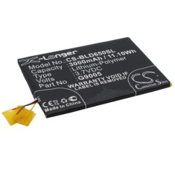 Batterie pour BLU D651 (3000 mAh/11.1 Wh, 3.7 V)