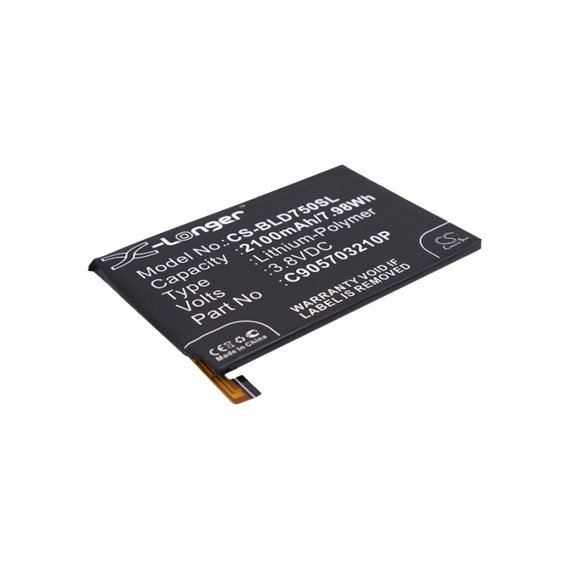 Batterie pour BLU Studio X (2100 mAh/7.98 Wh, 3.8 V)