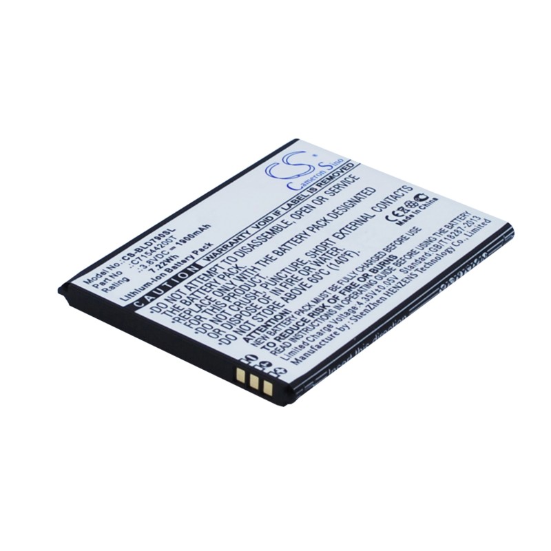 Batterie pour BLU Studio G (1900 mAh/7.22 Wh, 3.8 V)