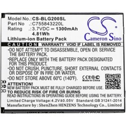 Batterie pour BLU Studio G2 Plus (1300 mAh/4.81 Wh, 3.7 V)