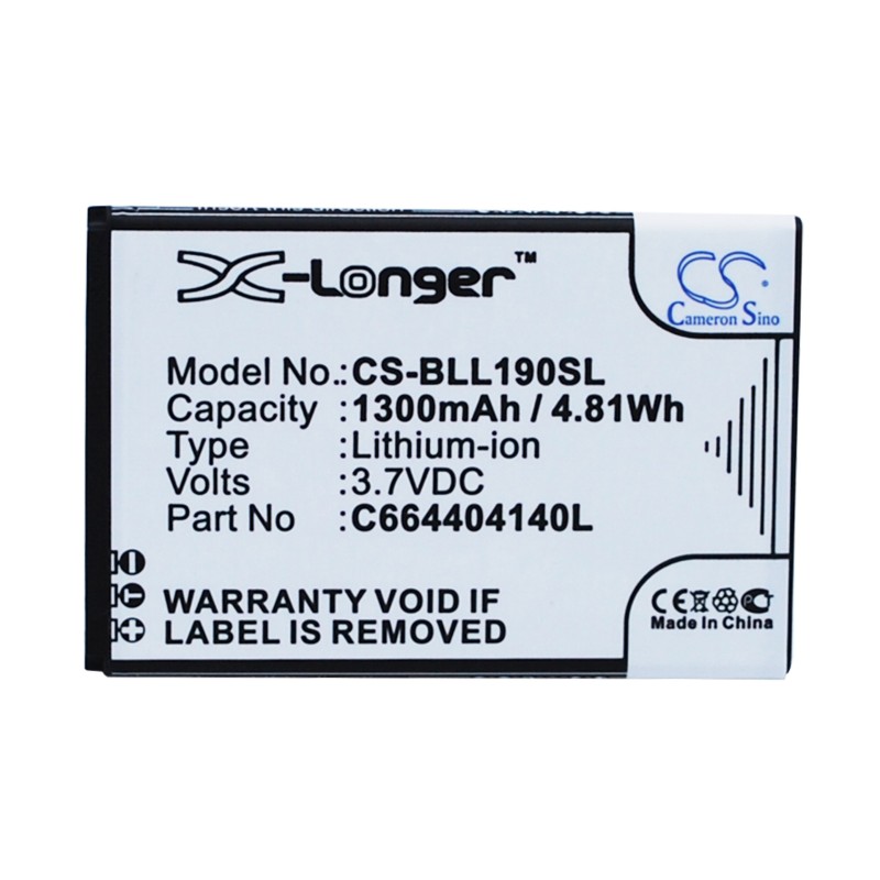 Batterie pour BLU L190a (1300 mAh/4.81 Wh, 3.7 V)