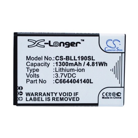 Batterie pour BLU L190i (1300 mAh/4.81 Wh, 3.7 V)