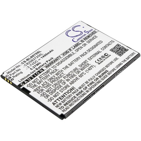 Batterie pour BLU Neo X (1450 mAh/5.37 Wh, 3.7 V)
