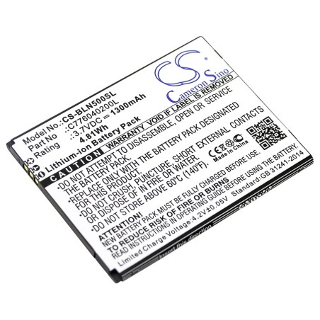 Batterie pour BLU N010U (1300 mAh/4.81 Wh, 3.7 V)