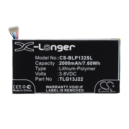 Batterie pour BLU TLG13J22 (2000 mAh/7.6 Wh, 3.8 V)