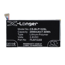 Batterie pour BLU L132L (2000 mAh/7.6 Wh, 3.8 V)