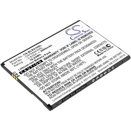 Batterie pour BLU R2 Plus (2800 mAh/10.64 Wh, 3.8 V)