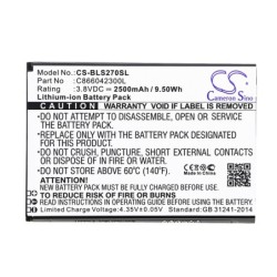 Batterie pour BLU Studio C 8.8 (2500 mAh/9.5 Wh, 3.8 V)