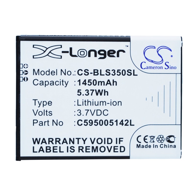 Batterie pour BLU S350 (1450 mAh/5.37 Wh, 3.7 V)