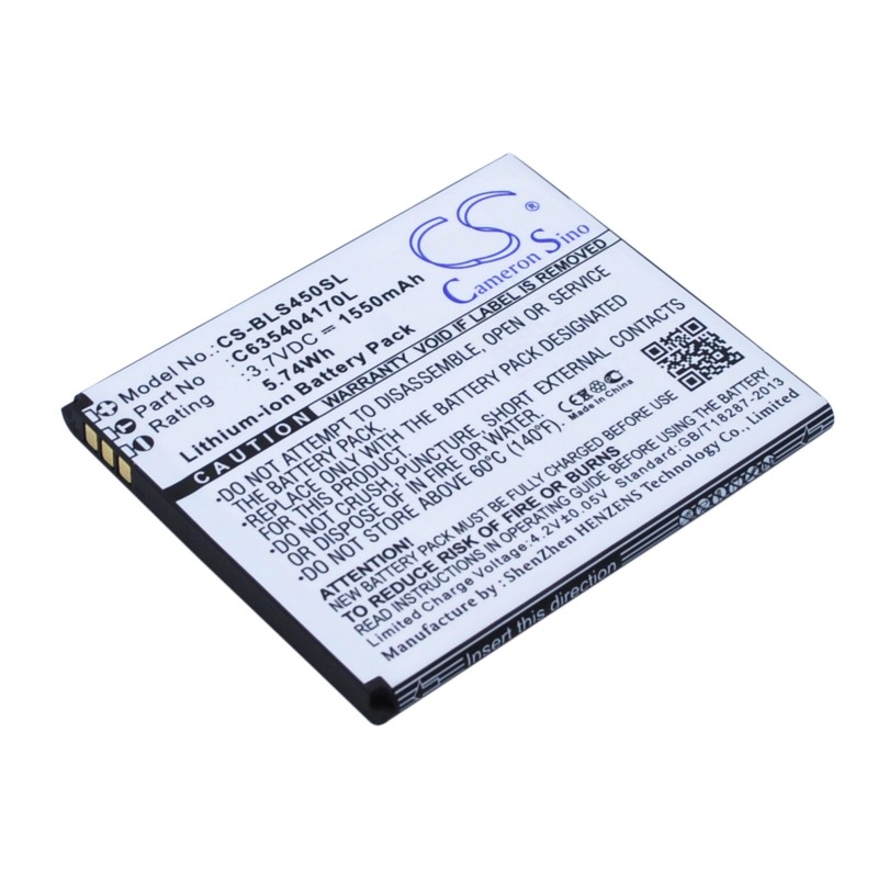 Batterie pour BLU S450 (1550 mAh/5.74 Wh, 3.7 V)