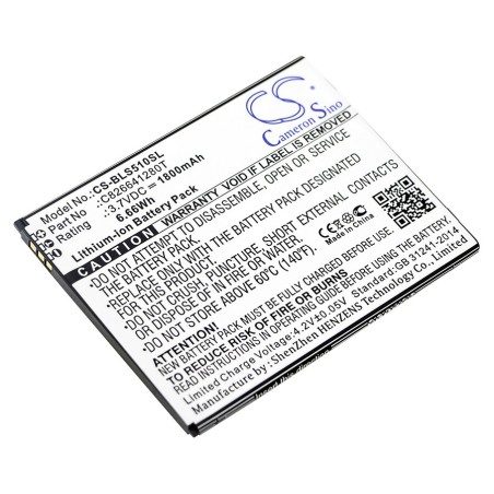 Batterie pour BLU C826641280T (1800 mAh/6.66 Wh, 3.7 V)