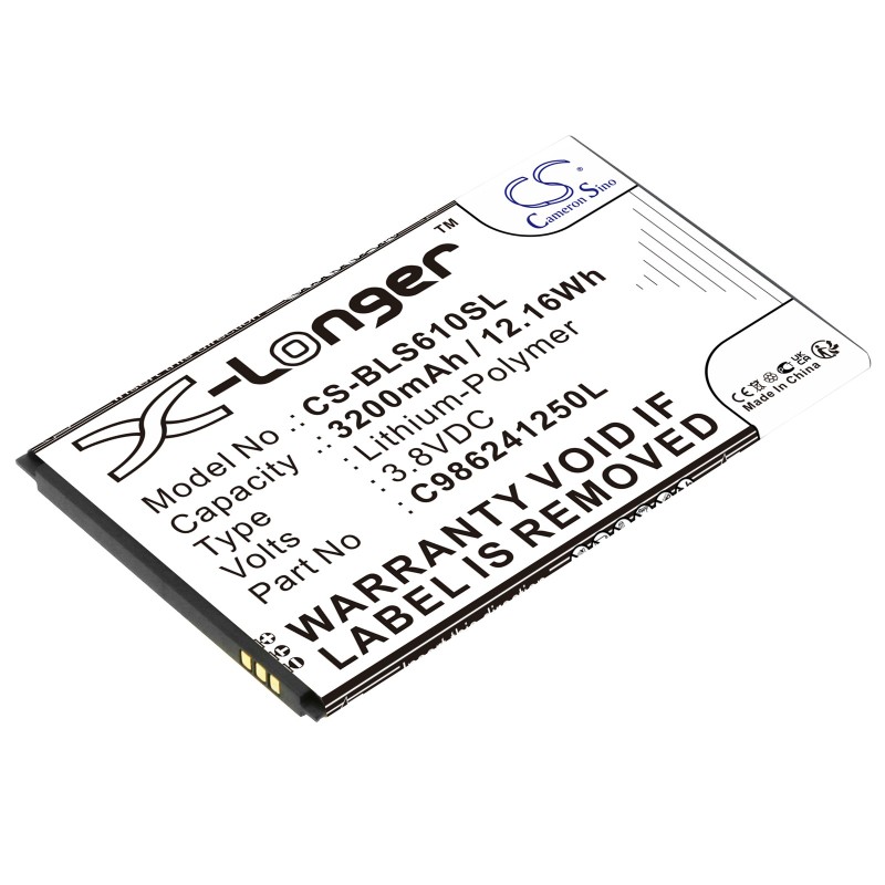 Batterie pour BLU Studio Mega (3200 mAh/12.16 Wh, 3.8 V)
