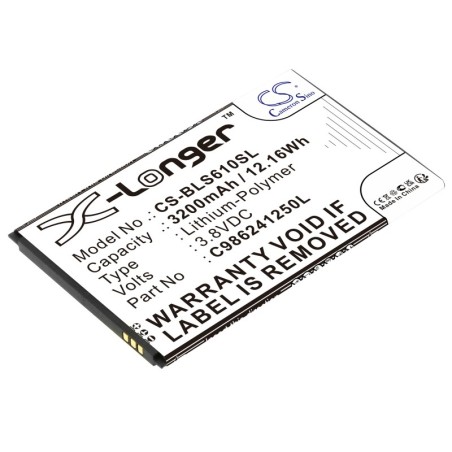 Batterie pour BLU Studio Mega (3200 mAh/12.16 Wh, 3.8 V)