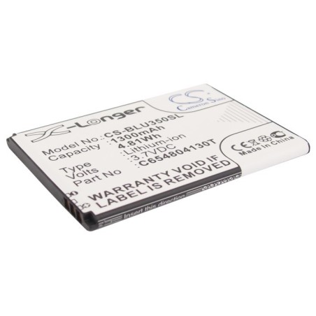 Batterie pour BLU DASH 3.5 (1300 mAh/4.81 Wh, 3.7 V)
