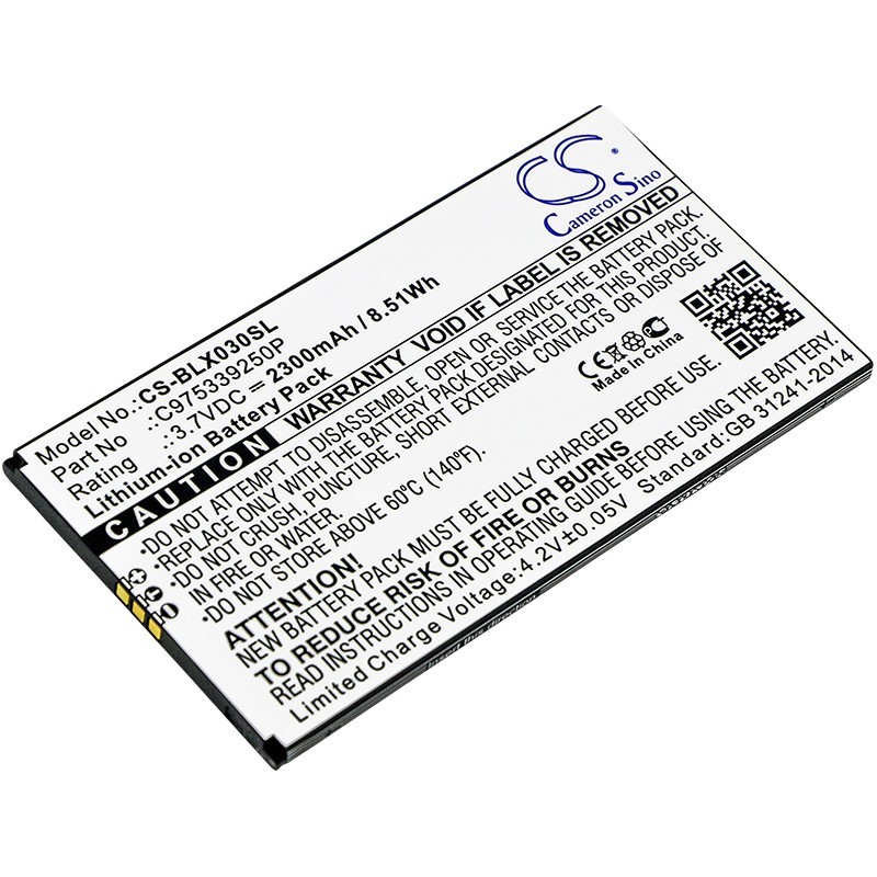 Batterie pour BLU Dash X Plus LTE (2300 mAh/8.51 Wh, 3.7 V)