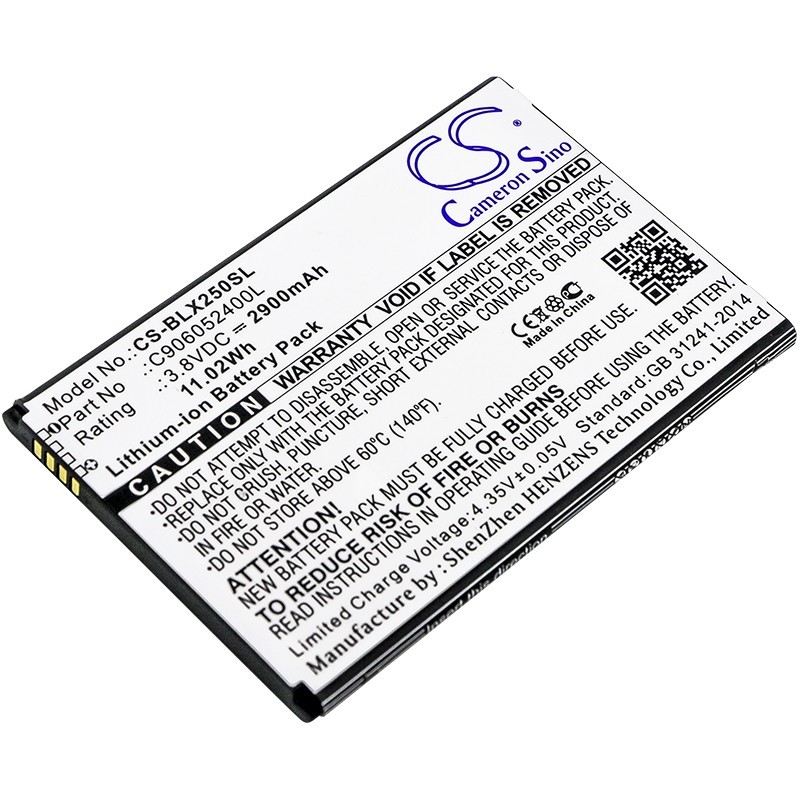 Batterie pour BLU E050 (2900 mAh/11.02 Wh, 3.8 V)
