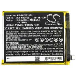 Batterie pour BLU C796438300P (2800 mAh/10.78 Wh, 3.85 V)