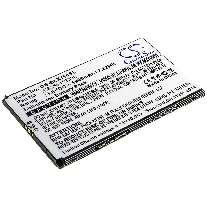 Batterie pour BLU Dash XL (1900 mAh/7.22 Wh, 3.8 V)