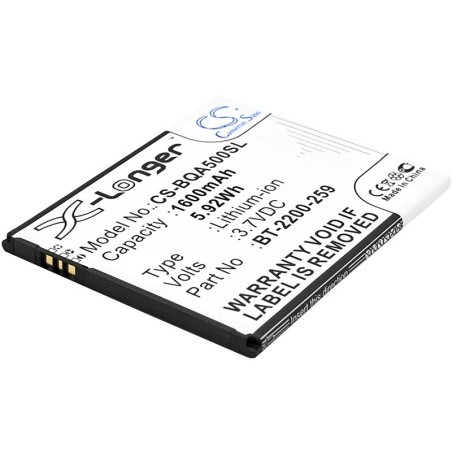 Batterie pour BQ B22 (1600 mAh/5.92 Wh, 3.7 V)