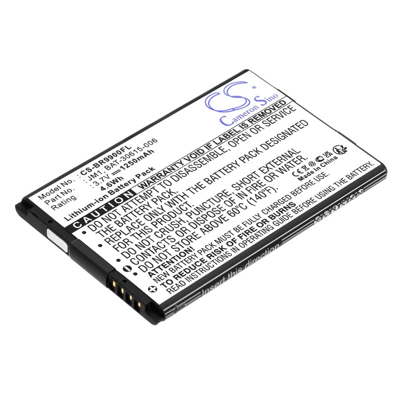 Batterie pour BlackBerry Pluto (1250 mAh/4.63 Wh, 3.7 V)