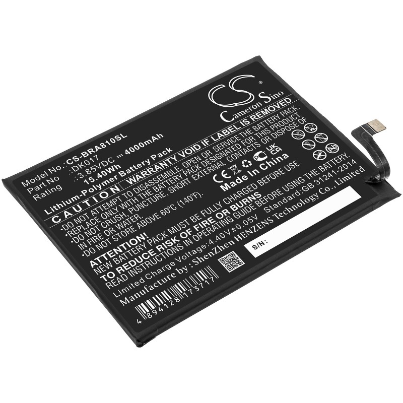 Batterie pour BlackView DK017 (4000 mAh/15.4 Wh, 3.85 V)