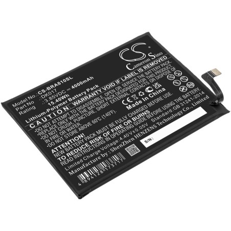 Batterie pour BlackView DK017 (4000 mAh/15.4 Wh, 3.85 V)