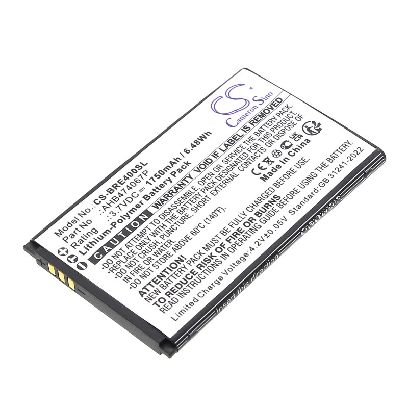 Batterie pour Brondi AHB474067P (1750 mAh/6.48 Wh, 3.7 V)