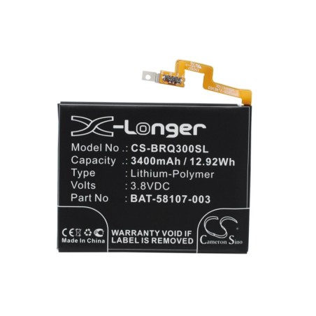 Batterie pour BlackBerry Windermere (3400 mAh/12.92 Wh, 3.8 V)