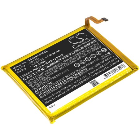 Batterie pour BQ Strike Power (5000 mAh/19.25 Wh, 3.85 V)