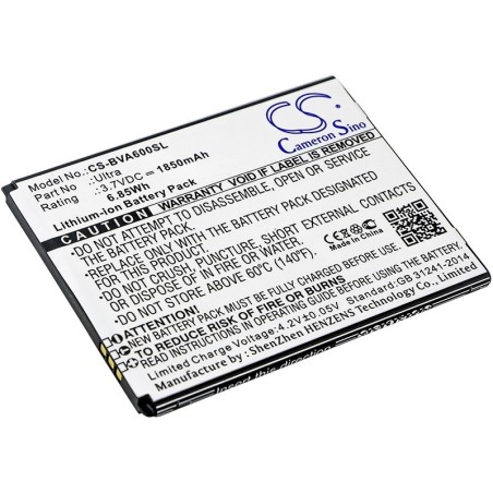 Batterie pour BlackView A6 (1850 mAh/6.85 Wh, 3.7 V)
