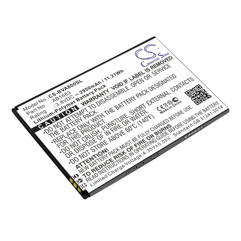 Batterie pour BlackView A8 MAX (2950 mAh/11.21 Wh, 3.8 V)