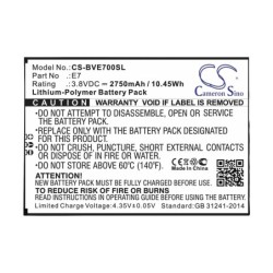 Batterie pour BlackView E7 (2750 mAh/10.45 Wh, 3.8 V)