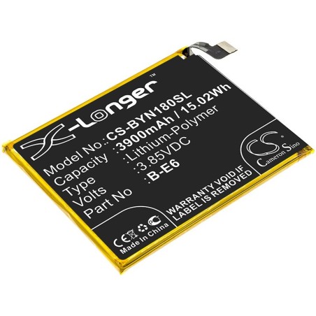 Batterie pour Vivo B-E6 (3900 mAh/15.02 Wh, 3.85 V)