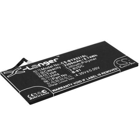 Batterie pour BBK BK-B-81 (2300 mAh/8.74 Wh, 3.8 V)