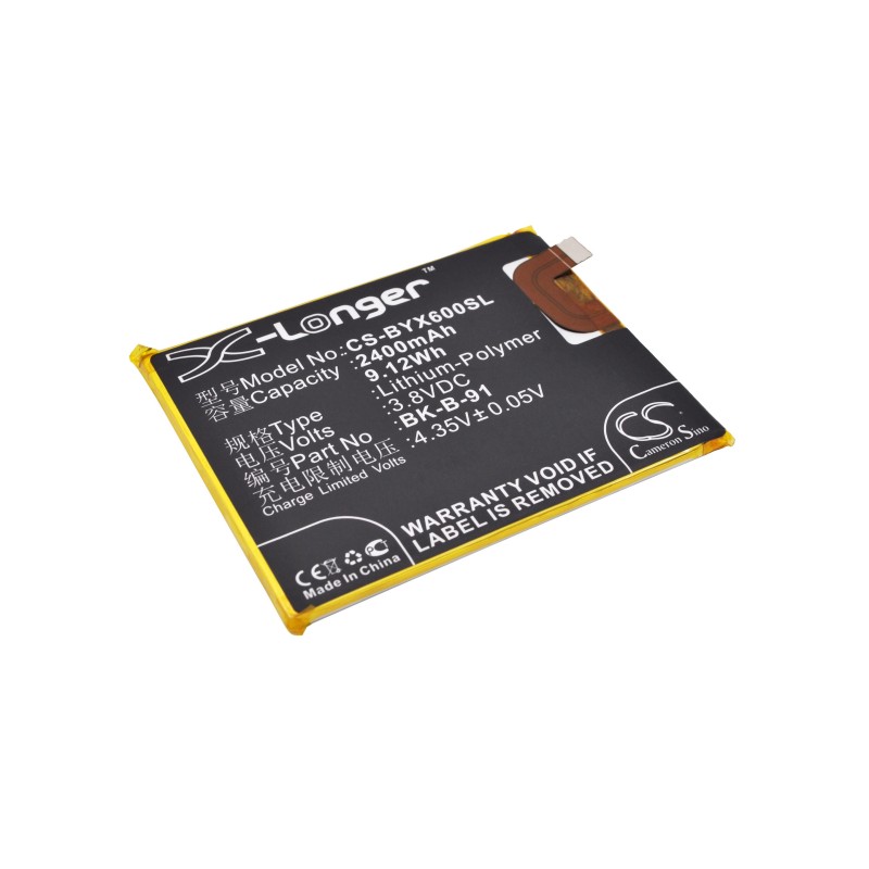 Batterie pour BBK B-91 (2400 mAh/9.12 Wh, 3.8 V)