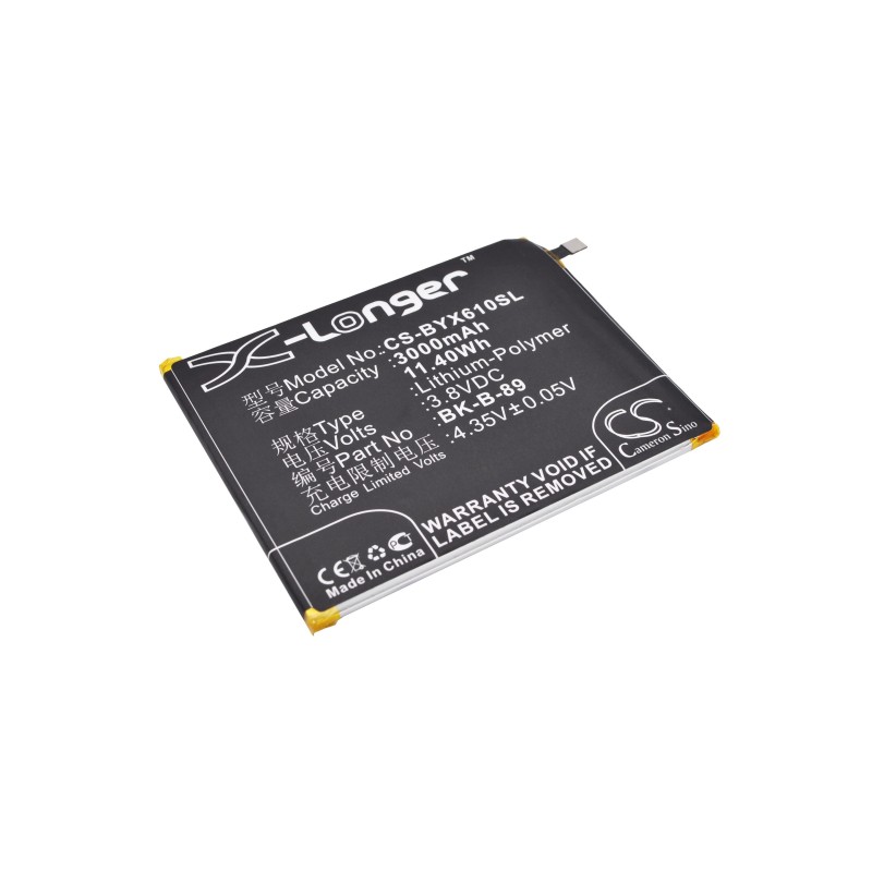 Batterie pour BBK B-89 (3000 mAh/11.4 Wh, 3.8 V)