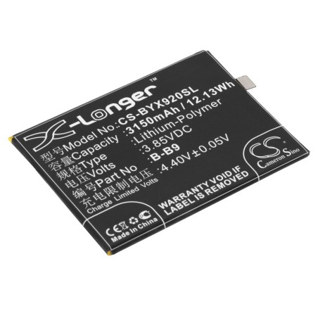Batterie pour BBK B-B9 (3150 mAh/12.13 Wh, 3.85 V)