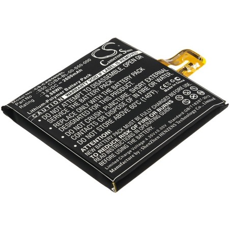 Batterie pour CAT S50 (2600 mAh/9.88 Wh, 3.8 V)