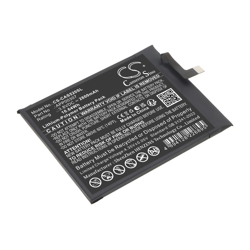 Batterie pour CAT S52 (2900 mAh/11.02 Wh, 3.8 V)