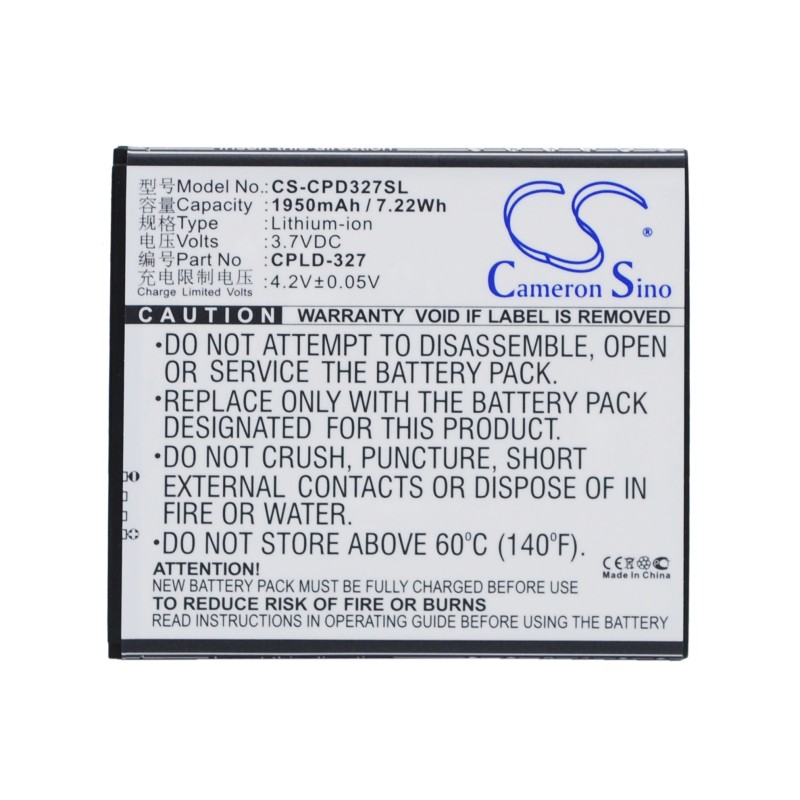 Batterie pour Coolpad 7620L (1950 mAh/7.22 Wh, 3.7 V)