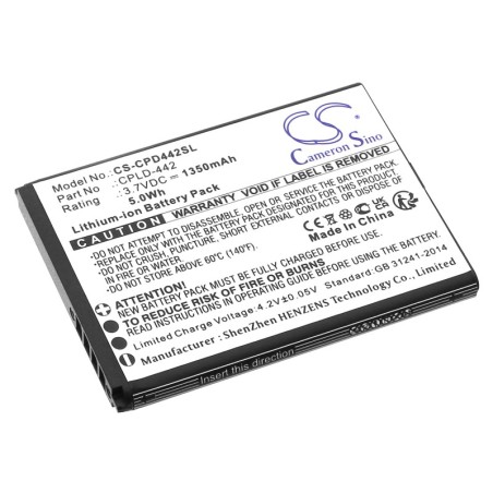 Batterie pour Coolpad CPLD-442 (1350 mAh/5 Wh, 3.7 V)