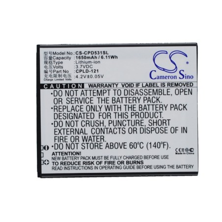 Batterie pour Coolpad CPLD-121 (1650 mAh/6.11 Wh, 3.7 V)