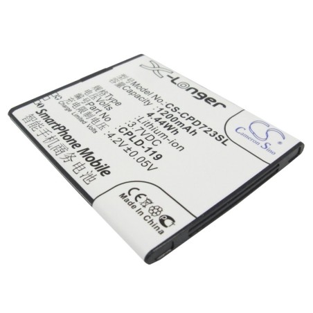Batterie pour Coolpad 7232 (1200 mAh/4.44 Wh, 3.7 V)
