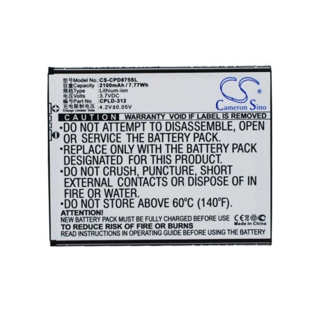 Batterie pour Coolpad 7296 (2100 mAh/7.77 Wh, 3.7 V)