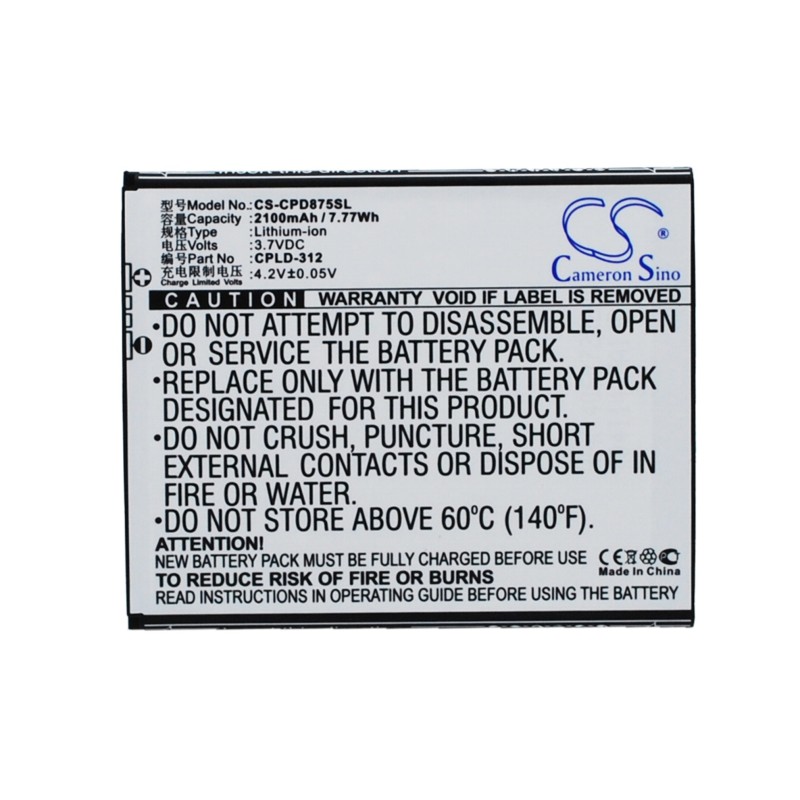 Batterie pour Coolpad NOTE (2100 mAh/7.77 Wh, 3.7 V)